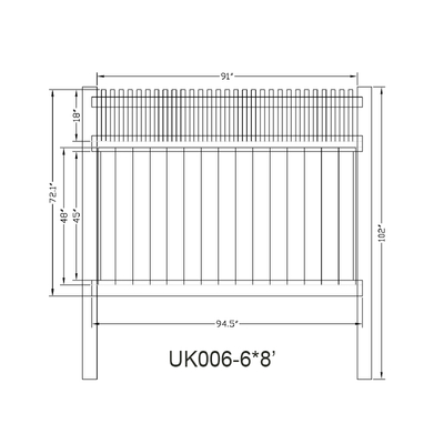 6' X 8' Modern Tongue And Groove Vinyl Private Fence from China ...