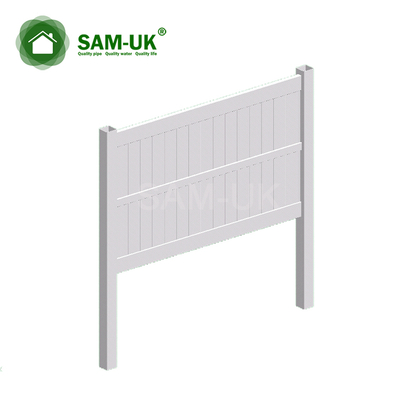 7' x 8' heavy duty vinyl privacy fence with double gate
