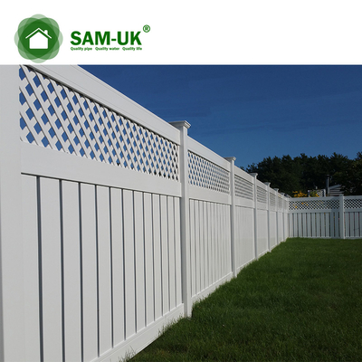 6 x 8 semi private vinyl fencing with lattice top backyard from China