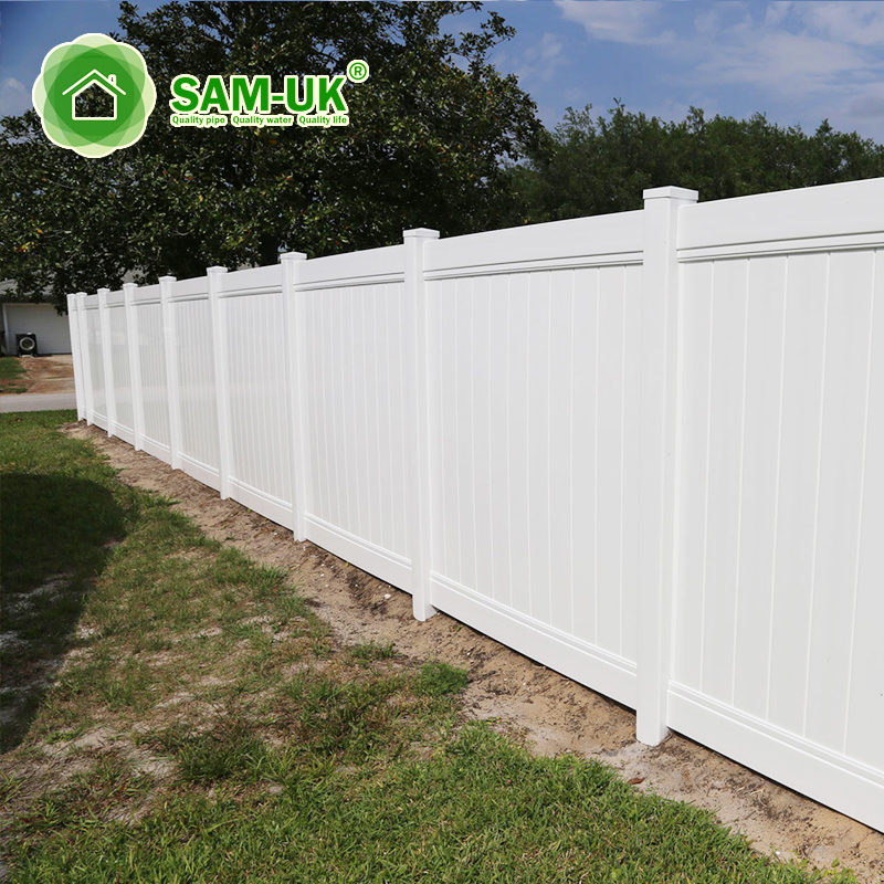 White pvc vinyl privary cheap fence