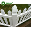 white Plastic PVC Vinyl picket outdoor removable temporary fence