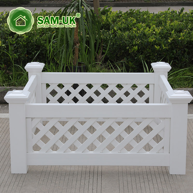 White Modern Vinyl Planter Box Along Fence from China ...