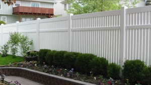 Vinyl plastic semi-privacy fence