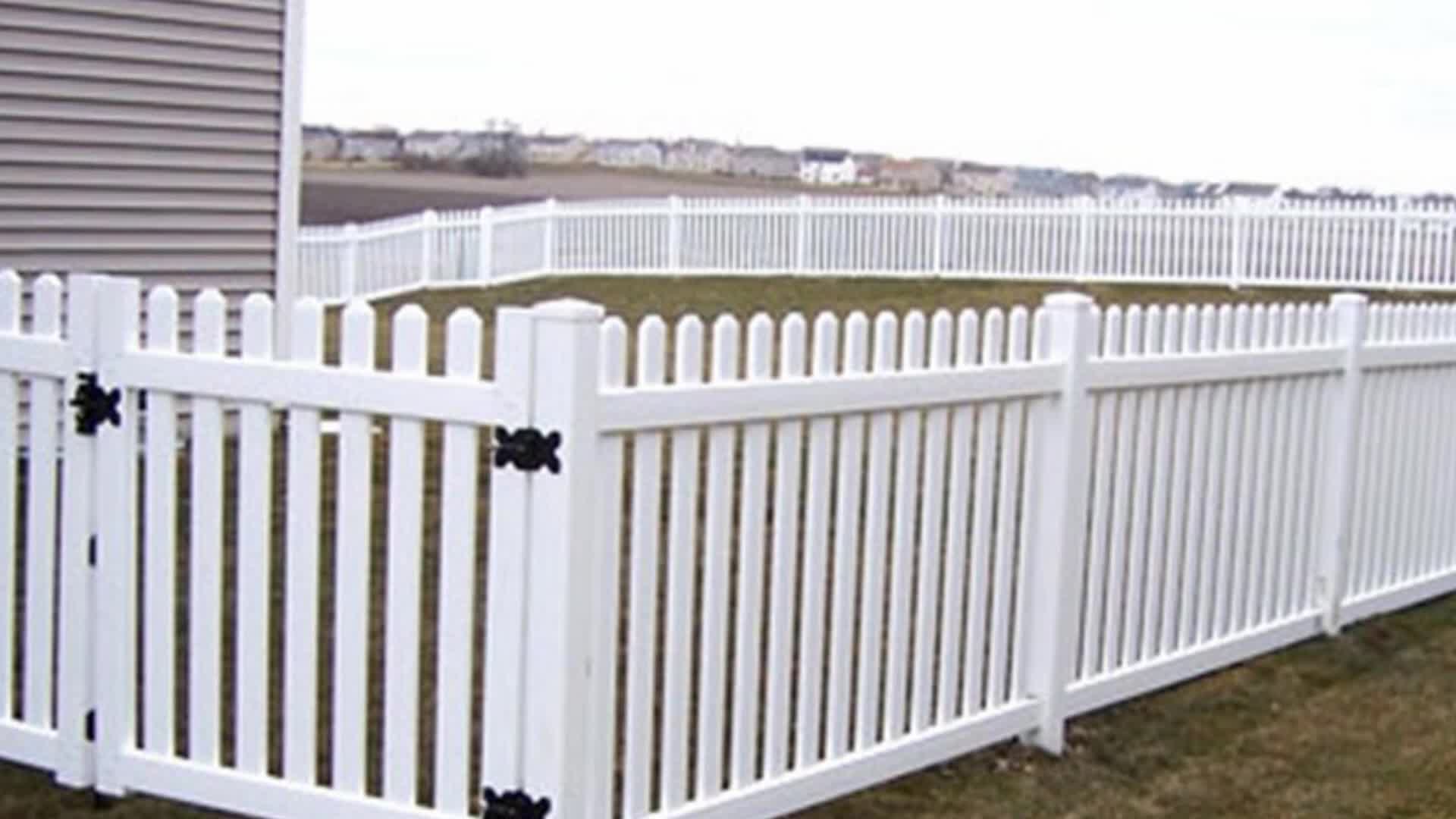 Elegant Garden Closed-Top White Plastic PVC Vinyl Privacy Fence
