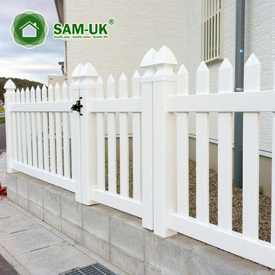 White Picket Fence Electric Gate Frame