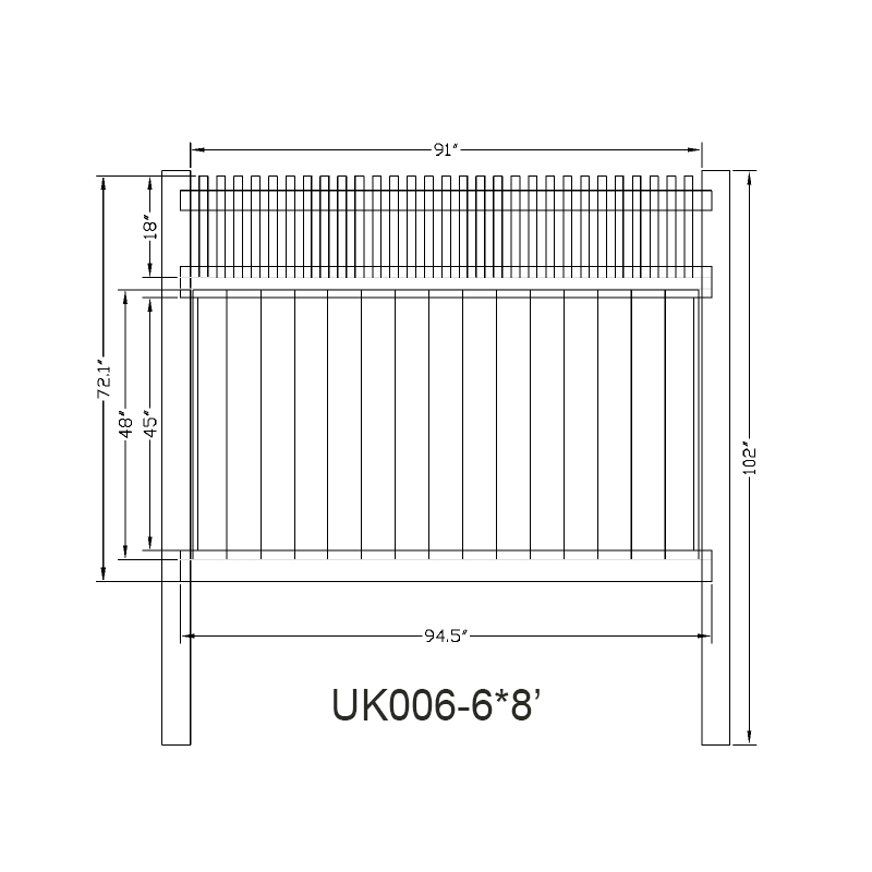 Home Use Decoration Garden Vinyl Fencing Farm Factory Pvc Vinyl Privacy Decorative Cheap Pvc Fence