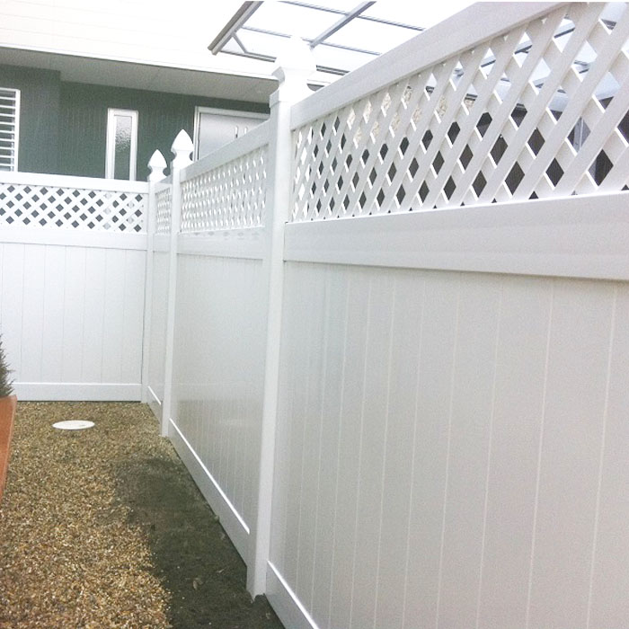 Pvc Plastic White Vinyl Privacy Garden Fence Panels For Privacy Safety
