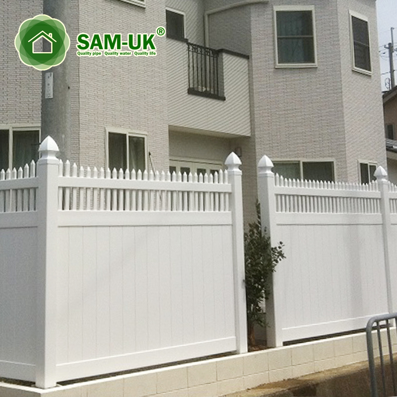 White Vinyl Panel Garden Privacy Pvc Fence