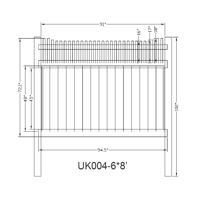 pvc vinyl used plastic white garden yard fence