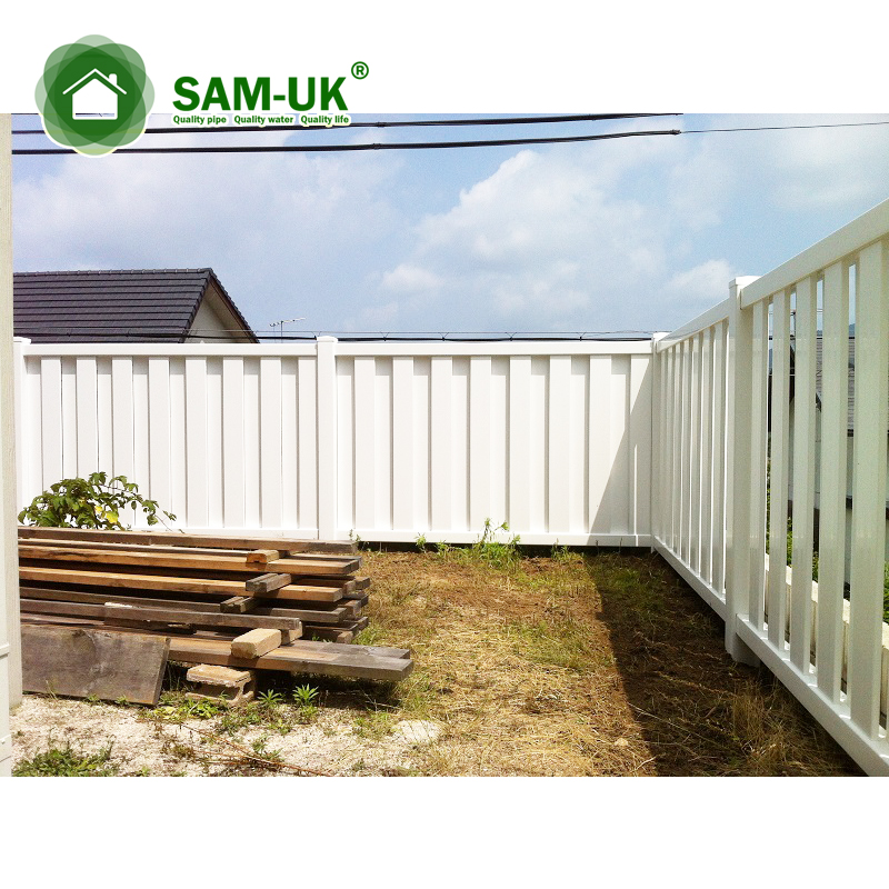 Fence With Top Lattice White Plastic Fence