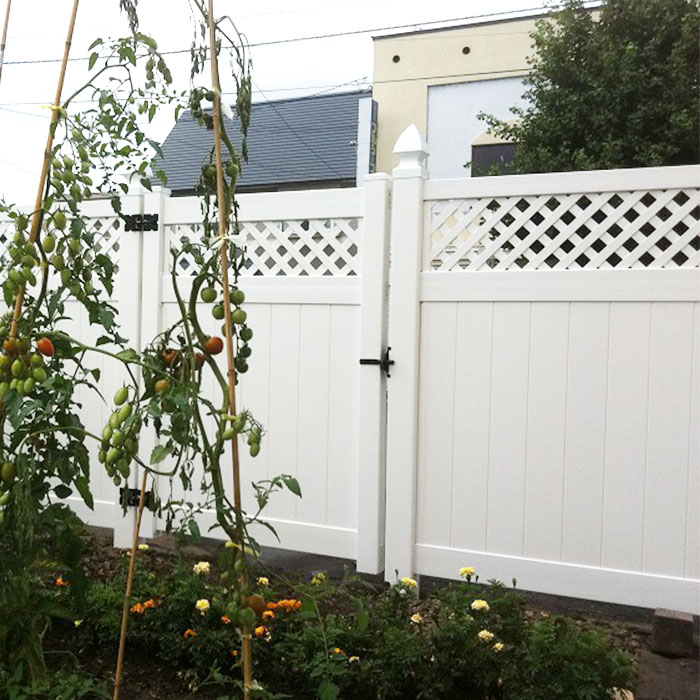 house garden White Plastic Pvc Full Privacy Fence