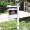 White Free Standing Vinyl Real Estate Sign Post