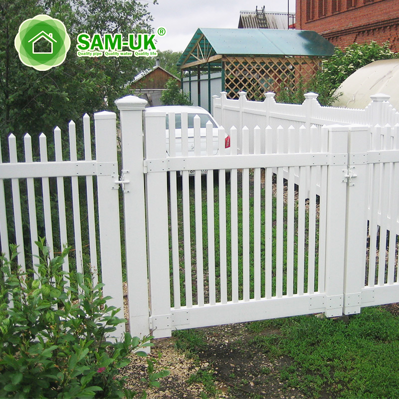 White Picket Fence with Electric Gate Kit